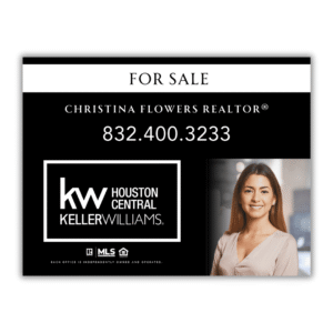 Black And White Sign with Headshot